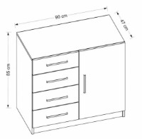 Comodă Trendy Kale 7901 White 90x85x47cm GTR003931 imaginea #4 — magazin online Desire.md