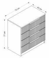 Comodă Trendy Kale 7912 White 72x77x42cm GTR003932 imaginea #4 — magazin online Desire.md