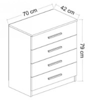 Comodă Trendy Kale 85 White 70x42x79cm GTR003933 imaginea #3 — magazin online Desire.md