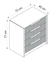 Comodă Trendy Kale Luxe 7939 Stone 72x77x45cm GTR003937 imaginea #3 — magazin online Desire.md