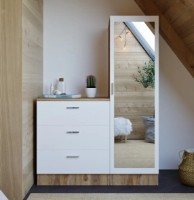 Comodă Trendy CC6-AW Pine Atlantic/White 60x71.8x46.8cm GTR006711