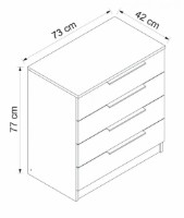 Comodă Trendy Kale Plus 7913 Walnut 73x77x42cm GTR003939 imaginea #3 — magazin online Desire.md