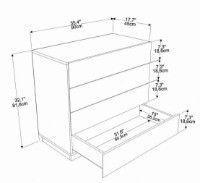 Comodă Trendy Lines White 90x82x45cm GTR005843 imaginea #4 — magazin online Desire.md