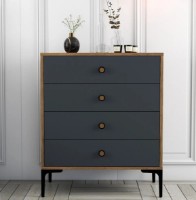 Comodă Trendy Lizbon 536 Walnut/Anthracit 76x90x40cm GTR001656