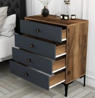 Comodă Trendy Lizbon 536 Walnut/Anthracit 76x90x40cm GTR001656 imaginea #2 — magazin online Desire.md