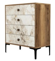 Comodă Trendy Lizbon 538 Walnut/White 76x90x40cm GTR001658 imaginea #3 — magazin online Desire.md