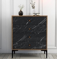 Comodă Trendy Lizbon 541 Walnut/Black 76x90x40cm GTR001661
