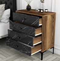 Comodă Trendy Lizbon 541 Walnut/Black 76x90x40cm GTR001661 imaginea #2 — magazin online Desire.md