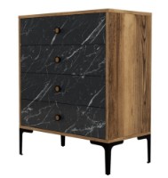 Comodă Trendy Lizbon 541 Walnut/Black 76x90x40cm GTR001661 imaginea #3 — magazin online Desire.md