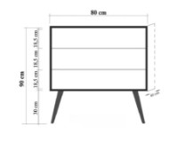 Comodă Trendy Trio 727 Oak/Sonoma 80x90x40cm GTR005839 imaginea #3 — magazin online Desire.md