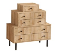 Comodă Trendy Tata Oak/Black 80x85x40cm GTR001654 imaginea #3 — magazin online Desire.md