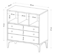 Comodă Trendy Nevada V2 Oak 80x86x40cm GTR005838 imaginea #3 — magazin online Desire.md