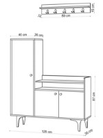 Rafturi pentru pantofi Trendy Barney Oak 120x116x35cm GTR005982 imaginea #4 — magazin online Desire.md