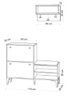 Rafturi pentru pantofi Trendy Bred Oak 110x92x35cm GTR005978 imaginea #4 — magazin online Desire.md