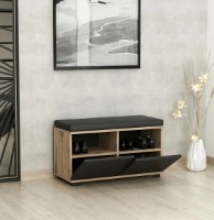 Rafturi pentru pantofi Trendy Drago Walnut/Black 80x42x35cm GTR004045 imaginea #2 — magazin online Desire.md
