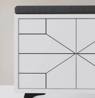 Rafturi pentru pantofi Trendy Dune Bench White/Anthracit/Black 107x55x35cm GTR005974 imaginea #4 — magazin online Desire.md