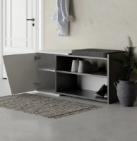 Rafturi pentru pantofi Trendy Fiona Bench Anthracit/White 105x47x38cm GTR005984 imaginea #2 — magazin online Desire.md
