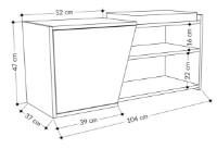 Rafturi pentru pantofi Trendy Fiona Oak/Anthracit 104x37x47cm GTR000943 imaginea #3 — magazin online Desire.md