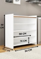 Rafturi pentru pantofi Trendy Forum White 94x35x90cm GTR005286 imaginea #3 — magazin online Desire.md