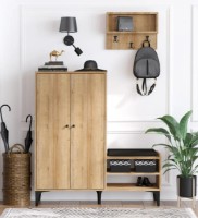 Rafturi pentru pantofi Trendy Jess Oak/Black 120x137x35cm GTR005981