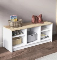 Rafturi pentru pantofi Trendy London White/Sapphire Oak100x40x35cm GTR005983
