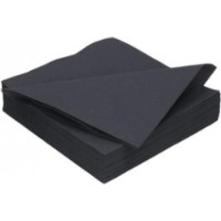 Салфетки для сервировки стола AmbalajMarket Black 24x24 2682 100pcs