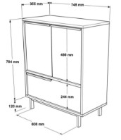 Rafturi pentru pantofi Trendy ON8C-SU Walnut/Oak 90.4x74.8x35.5cm GTR000974 imaginea #2 — magazin online Desire.md