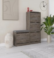 Rafturi pentru pantofi Trendy Oslo Dark Brown 118.5x104.8x26cm GTR000951