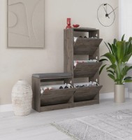 Rafturi pentru pantofi Trendy Oslo Dark Brown 118.5x104.8x26cm GTR000951 imaginea #2 — magazin online Desire.md