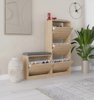 Rafturi pentru pantofi Trendy Oslo Oak 118.5x104.8x26cm GTR000954 imaginea #2 — magazin online Desire.md