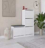 Rafturi pentru pantofi Trendy Oslo White 118.5x104.8x26cm GTR000955