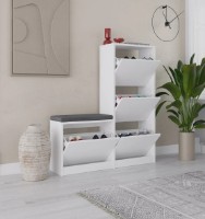 Rafturi pentru pantofi Trendy Oslo White 118.5x104.8x26cm GTR000955 imaginea #2 — magazin online Desire.md