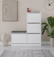 Rafturi pentru pantofi Trendy Oslo White 118.5x104.8x26cm GTR000955 imaginea #3 — magazin online Desire.md