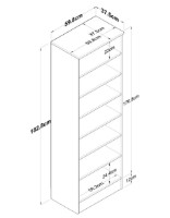 Rafturi pentru pantofi Trendy P6 M13-2347 White 182.8x59.8x37.5cm GTR006674 imaginea #4 — magazin online Desire.md
