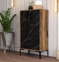 Rafturi pentru pantofi Trendy Prag Walnut/Black Marble 111x60x35cm GTR000958 imaginea #4 — magazin online Desire.md