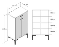 Rafturi pentru pantofi Trendy Prag Walnut/Black Marble 111x60x35cm GTR000958 imaginea #3 — magazin online Desire.md
