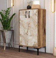 Rafturi pentru pantofi Trendy Prag Walnut/White Marble 111x60x35cm GTR000961 imaginea #4 — magazin online Desire.md