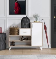 Rafturi pentru pantofi Trendy Retro Pine Atlantic/White 90x77x33cm GTR005968