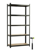 Unitate de rafturi de depozitare Xenos SmartLine 222x110x50cm Black