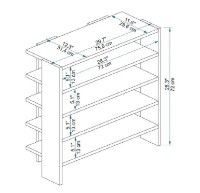Rafturi pentru pantofi Trendy Sargel Anthracit 76x72x31cm GTR005962 imaginea #2 — magazin online Desire.md
