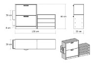 Rafturi pentru pantofi Trendy Trend White 130x80x31cm GTR005964 imaginea #2 — magazin online Desire.md
