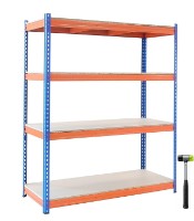 Unitate de rafturi de depozitare Xenos StrongLine 180x160x50cm