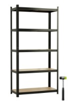 Unitate de rafturi de depozitare Xenos SmartLine 150x70x30cm Black