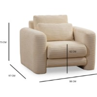 Fotoliu Trendy Lily Beige 97x98x73cm GTR002038 imaginea #5 — magazin online Desire.md