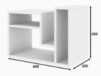 Журнальный столик Trendy Abies White 60x45x35cm GTR000571 фото №3 — интернет-магазин Desire.md