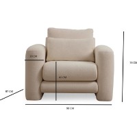 Кресло Trendy Lily Cream 97x98x73cm GTR002039 фото №5 — интернет-магазин Desire.md