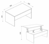Журнальный столик Trendy Akilli White 90x44.8x52cm GTR006127 фото №3 — интернет-магазин Desire.md