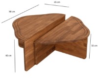 Журнальный столик Trendy Altopiano Chestnut 90x45x40cm GTR000881 фото №4 — интернет-магазин Desire.md