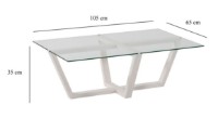 Журнальный столик Trendy Amalfi White 105x65x35cm GTR000828 фото №2 — интернет-магазин Desire.md