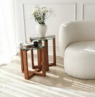 Журнальный столик Trendy Amalfi Walnut 50x40x40cm GTR001614 2pcs фото №3 — интернет-магазин Desire.md